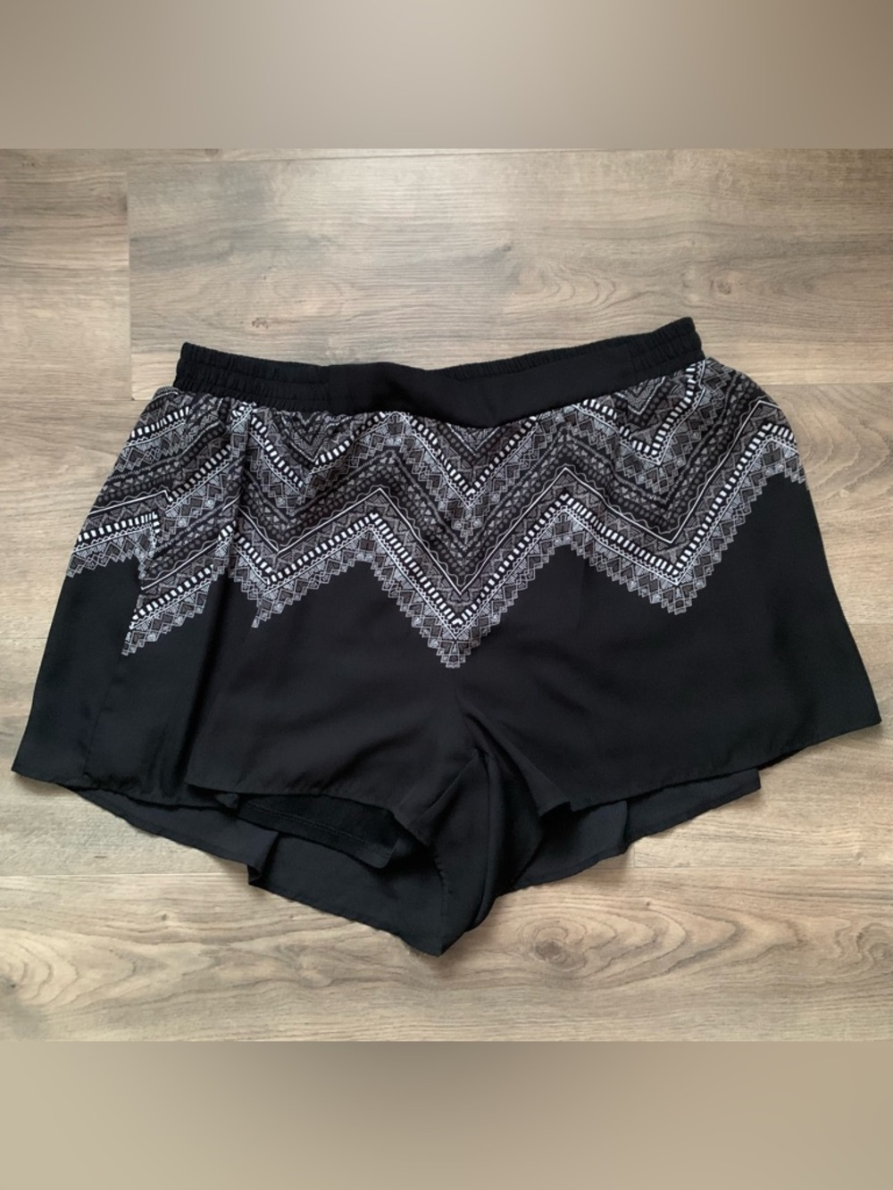Torrid Black Shorts with white Lace boho pattern 0
